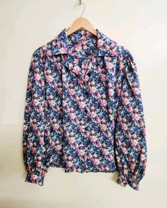 Grey & Blue Floral ShirtsBust Size-46-48 ( COMBO)