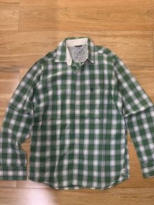 Men's Green Plaid Long Sleeve Shirt