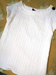 Chic Textured White Top