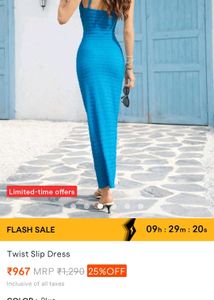 Beautiful Blue dress with Intricate Texture