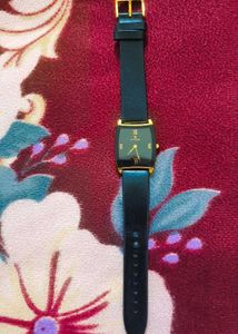 Elegant Titan Watch with Black Strap