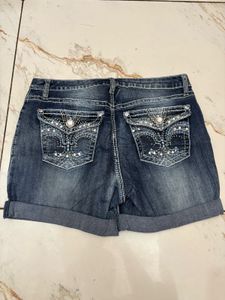 Denim Capri Shorts