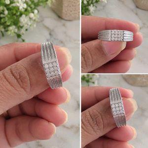 92.5 men's Ring Sparkling Diamond Band