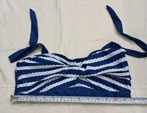 🖤 Nautical Rope Print Bikini Top
