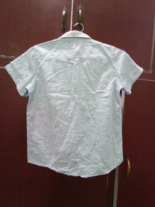 Light Blue Printed Short Sleeve Shirt