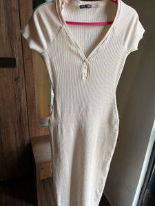 Zara ribbed Midi bodycon Dress