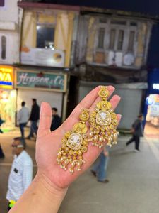 Exquisite Traditional Earrings with Pearls