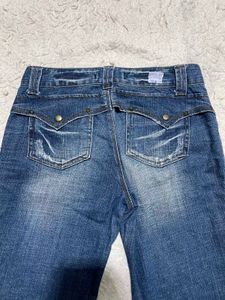 Flared Blue Denim Jeans