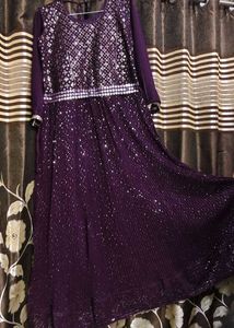 Elegant Purple ethnic gown