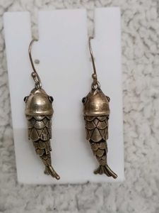 Unique Fish Design Dangle Earrings