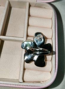 Silver Tone Flower Statement Ring