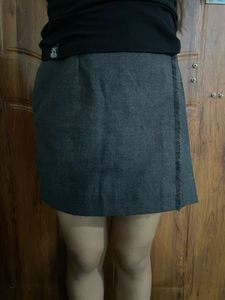 Classic Charcoal Grey Trouser Skirt