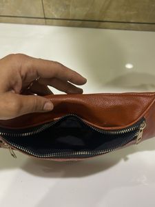 Brown Faux Leather Fanny Pack