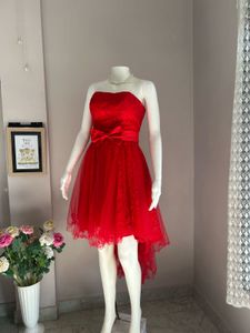 Stunning Red Strapless Bow Dress