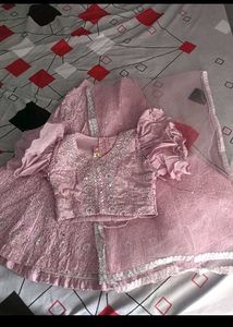 Elegant mouve lahenga choli