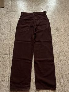 Brown Wide Leg baggy Jeans