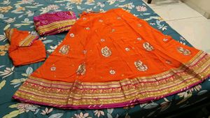 Orange Lehenga Choli Set (navratri)
