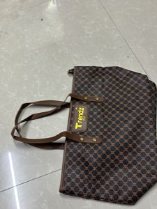 Stylish Brown Monogram Tote Bag