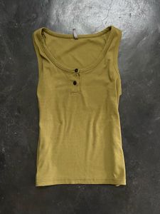 Sleeveless Henley Tank Top