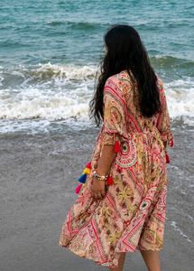 Bohemian Paisley Print Maxi Dress