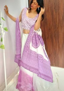 Stunning Lavender Cancan Indo western set 💜