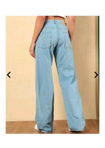 SHEIN Light Wash Wide Leg Jeans
