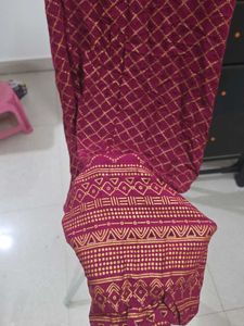 Maroon Kurti with Gold Print
