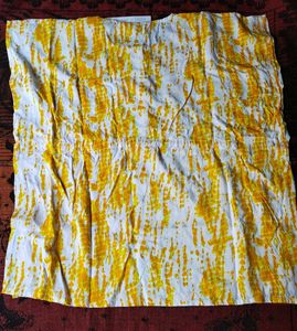 Yellow Anouk kaftan kurti pant set