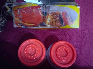 Heavy Glass Container With Plastic Lid