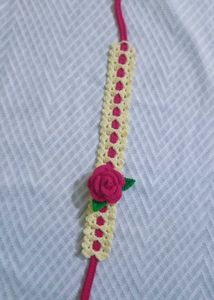 Handmade Crochet Rose Headband