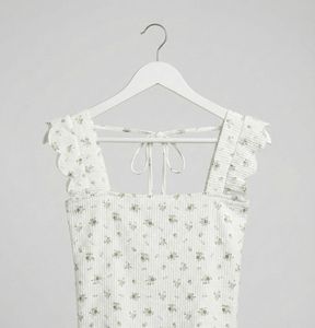 Floral padded Crop Top