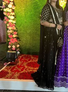 Designer Black &amp; Gold Lehenga Choli Set