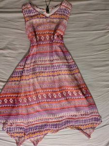Bohemian Print Flowy Dress