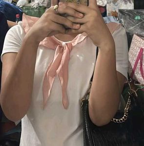 Cute White T-shirt with Pink Bow