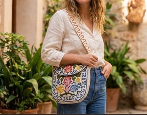 Embroidered Sling Bag