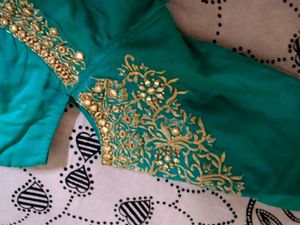 Teal Embellished Gown
