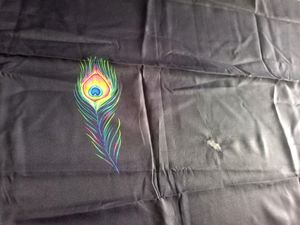 Black Mor-pankh Printed Shirt Febric