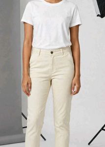 Cream Pant For Lady