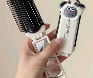 Cute Sheep Folding Comb with Mirror