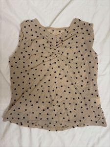 Chic Polka Dot Sleeveless Top