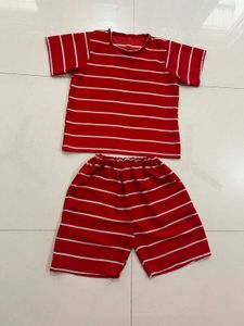 Striped Red Kids Clothing Set