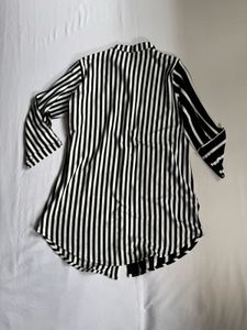 Chic Striped Button-Up Top