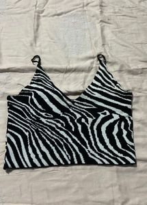 Zebra Print Crop Top
