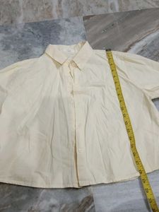 Casual Cream Button-Up Shirt