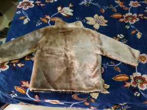 Vintage Furry Brown Jacket for boy or girl 6-7 yr