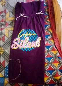Plum Maxi Nightgown with Graphic Print😍💜