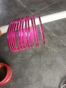 Shiny Pink Glass Bangles Set
