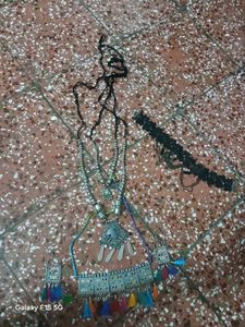 Boho Necklace &amp; Earring Set oxidise jewelry