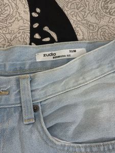 short jeans Light Wash Wide Leg Denim Shorts