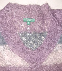 💗 BENETTON Soft Luxe Fuzzy Knit Sweater